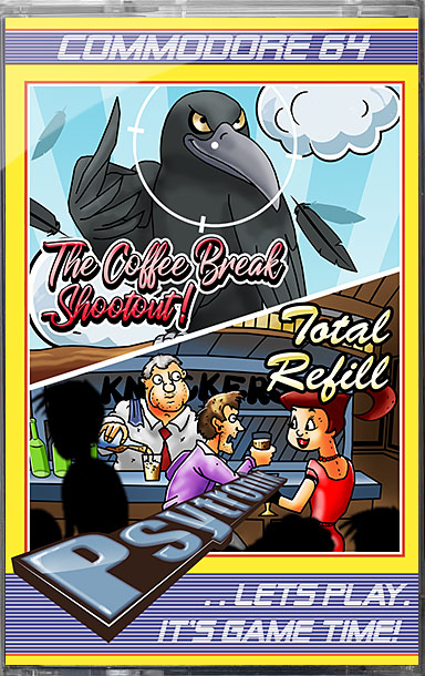 Coffee Break Shootout/Total Refill Twin Pack [Standard C64 Tape] - Click Image to Close
